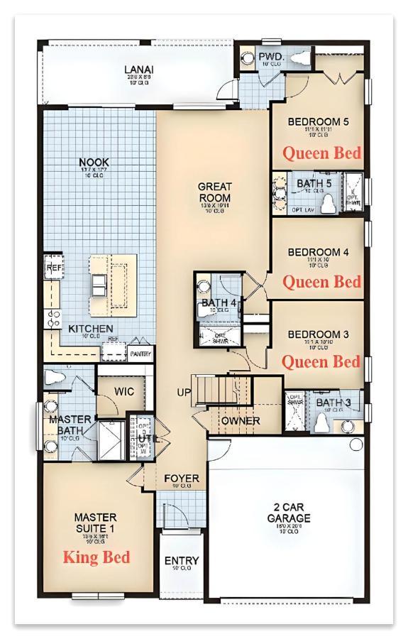 Luxury 12 Bedrooms Pool House 10 Min To Disney4630 Kissimmee Dış mekan fotoğraf