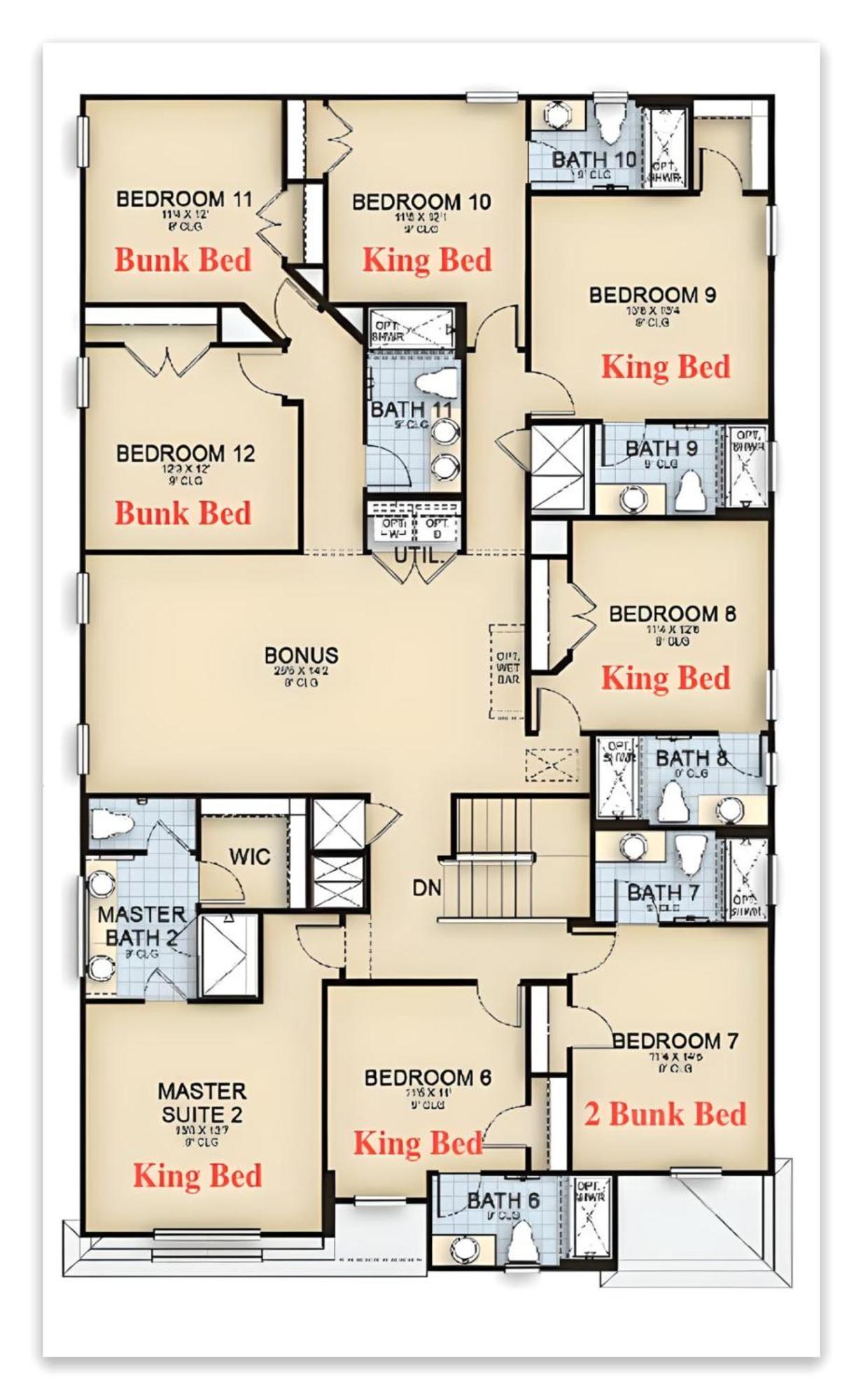 Luxury 12 Bedrooms Pool House 10 Min To Disney4630 Kissimmee Dış mekan fotoğraf